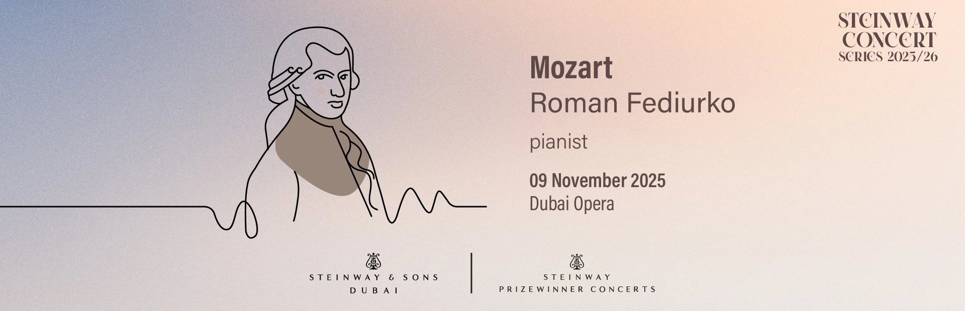 Steinway Series: Mozart. Roman Fediurko — banner