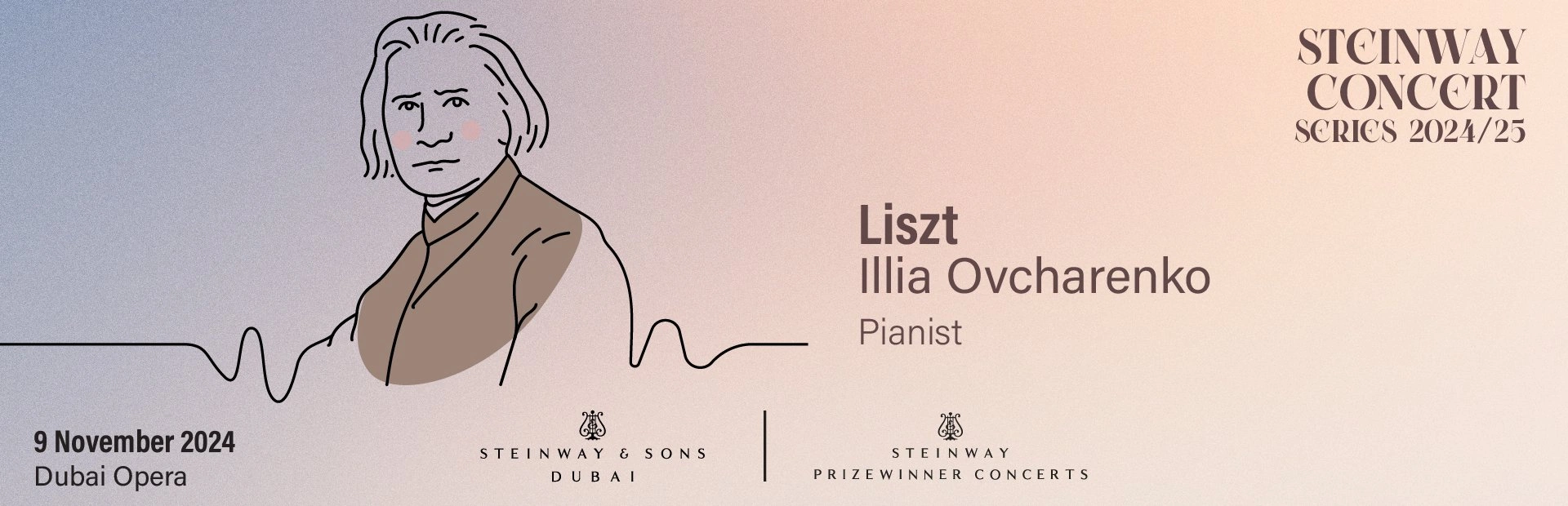 Steinway Series: Liszt. Illia Ovcharenko — banner