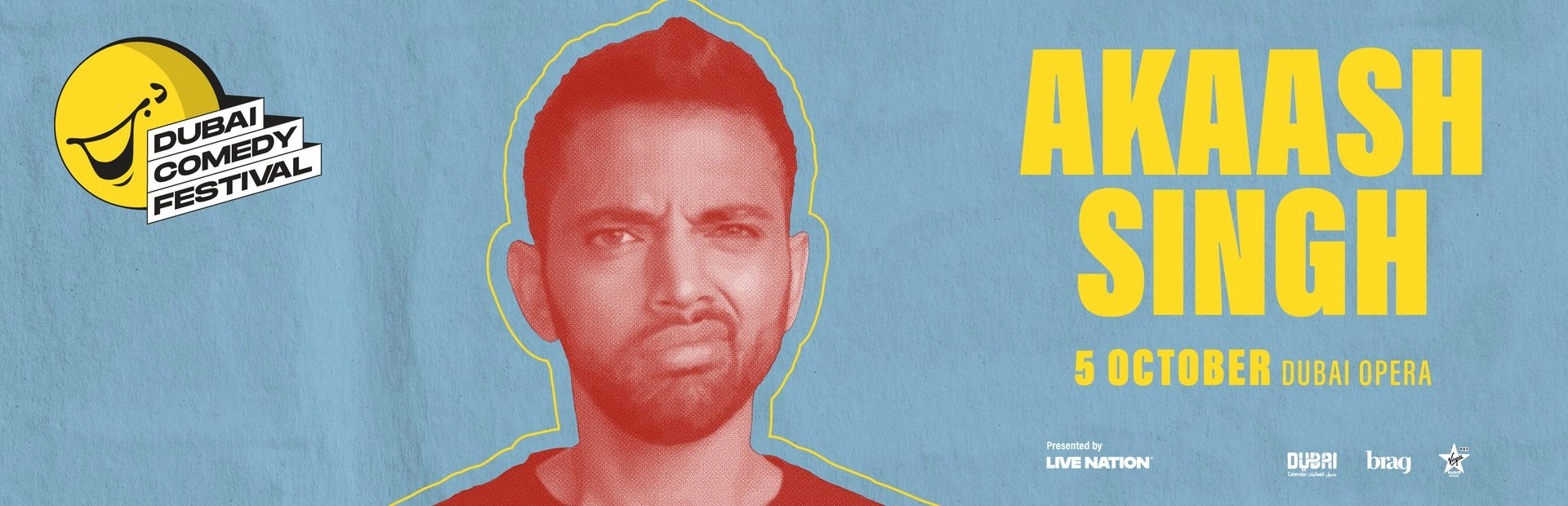 Akaash Singh Live at Dubai Comedy Festival 2025 — banner