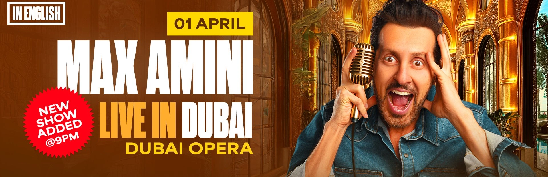 Max Amini in Dubai (in English) — banner