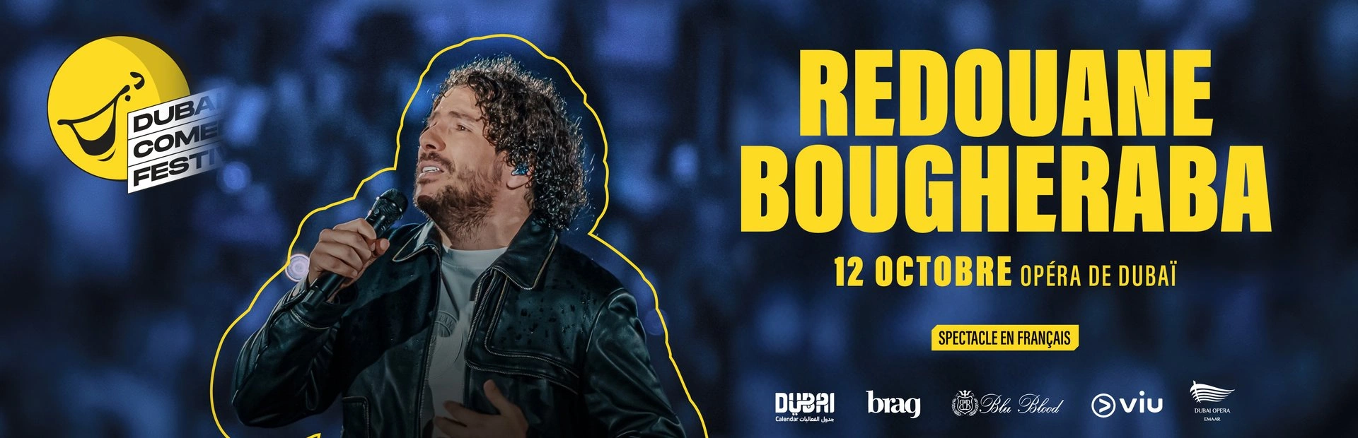 Redouane Bougheraba  Live at Dubai Comedy Festival — banner