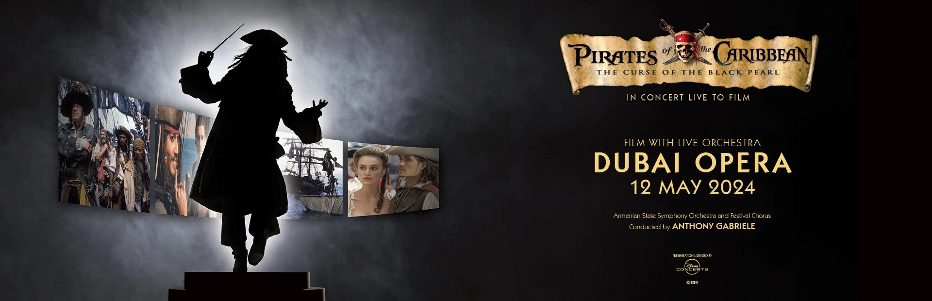 Pirates of the Caribbean: The Curse of the Black Pearl Live in Concert — banner