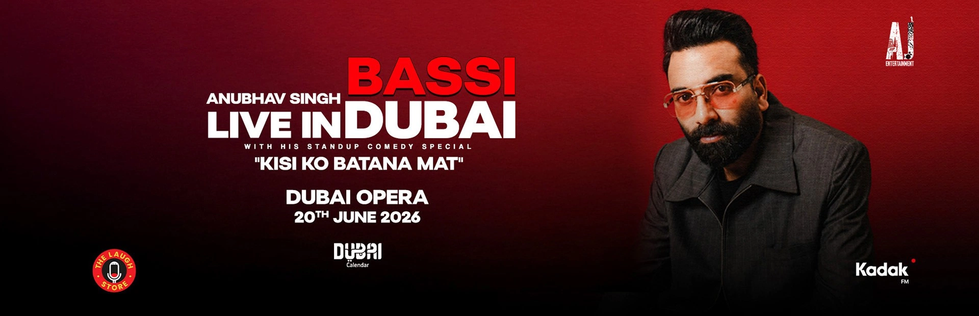 Bassi Live in Dubai  Kisi ko Batana Mat — banner