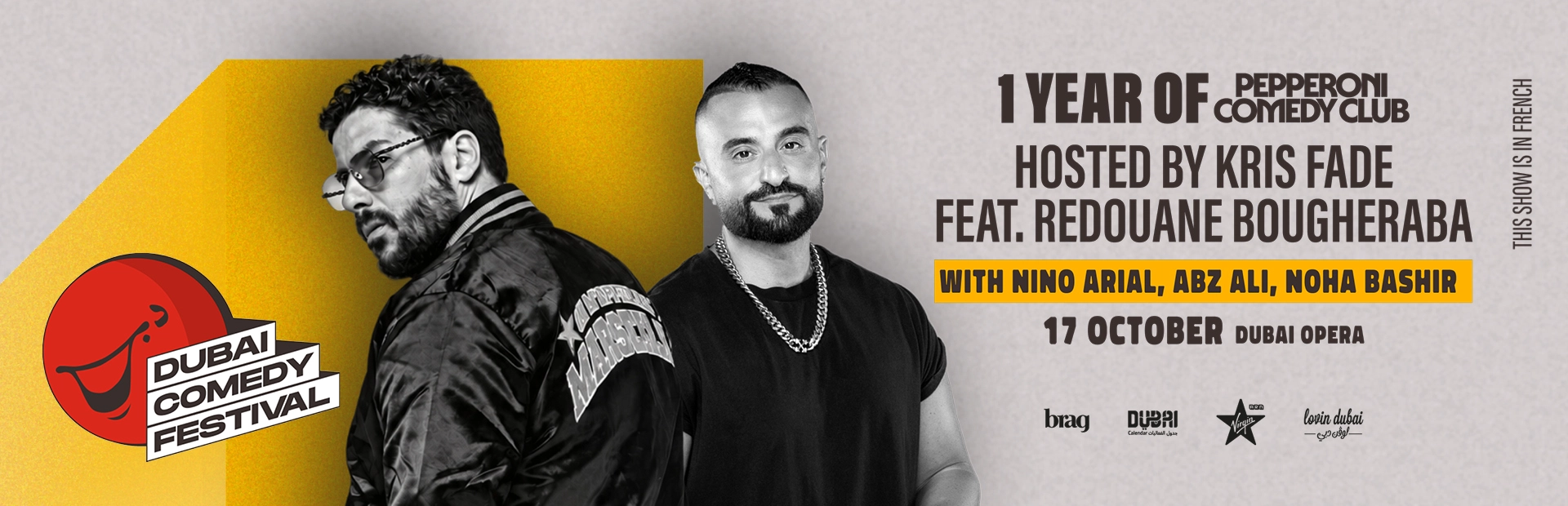 1 Year Of Pepperoni Comedy Club Live at Dubai Comedy Festival — banner